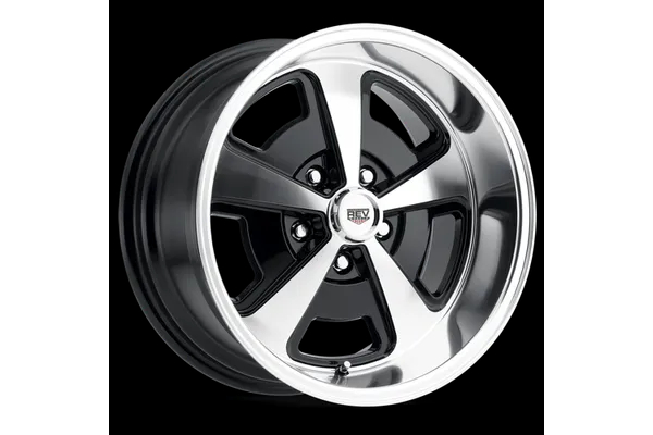 REV 5 Spoke Two-Tone Machined Black Deep Dish Alloy Wheel Rim