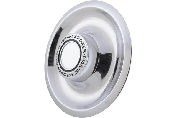 Chrome Vintage Wheel Center Cap With POWER DISK BRAKES Lettering